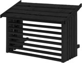 Airco ombouw hout - zwart - 116 x 56 x 78 cm (BxDxH)