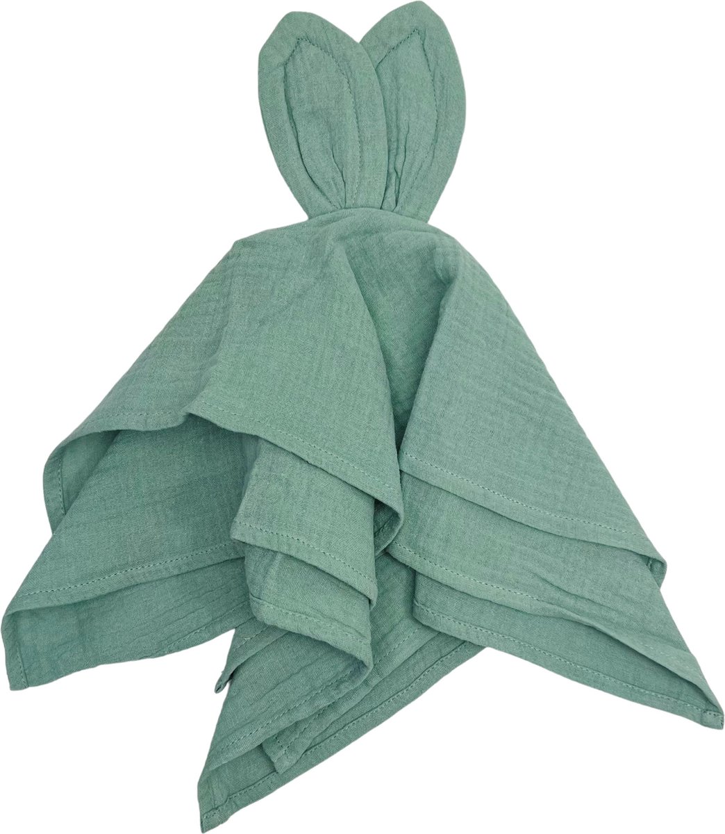 Goedkoopste Louka speendoekje konijnenoren groen - hydrofiel - organic katoen - speendoekje - speenknuffel