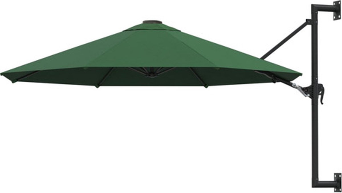 Bol.com vidaXL - Wandparasol - met - metalen - paal - 300 - cm - groen aanbieding