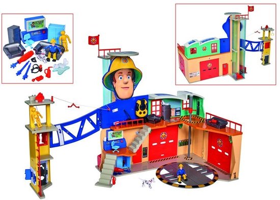 Brandweerman Sam Brandweerkazerne XXL - vanaf 3 jaar - Speelgoedgarage - Simba