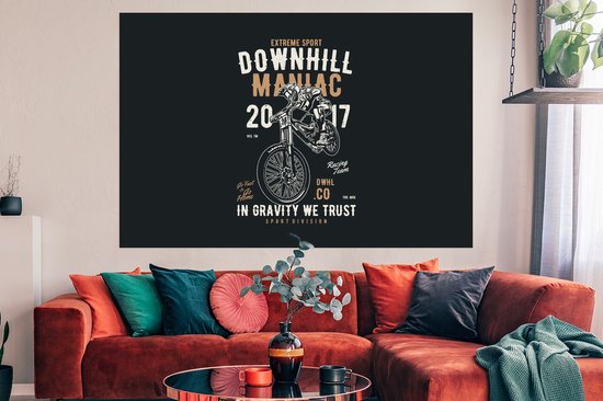 Affiche Mancave - Moto - Motocross - Vintage - 180x120 cm XXL