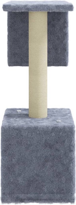 VDXL Kattenkrabpaal met sisal krabpalen 60 cm lichtgrijs