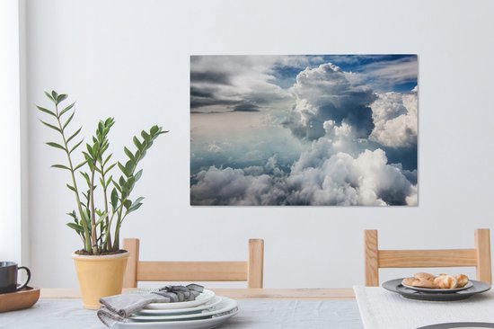 Peintures sur Toile - Nuageux - 90x60 cm - Décoration murale