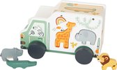 Small foot | Houten speelgoed |vormenstoof | vormen | Babyspeelgoed | Safari | dieren speelgoedwagen |