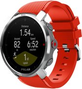 Strap-it Twill silicone horlogeband - geschikt voor Polar Vantage M / M2 / Grit X / Grit X Pro - rood