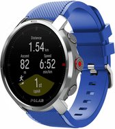 Strap-it Twill silicone horlogeband - geschikt voor Polar Vantage M / M2 / V3 / Grit X / Grit X(2) Pro - blauw
