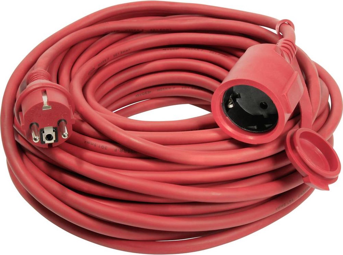 AS Schwabe 60264 Stroom Verlengkabel Rood 25.00 m