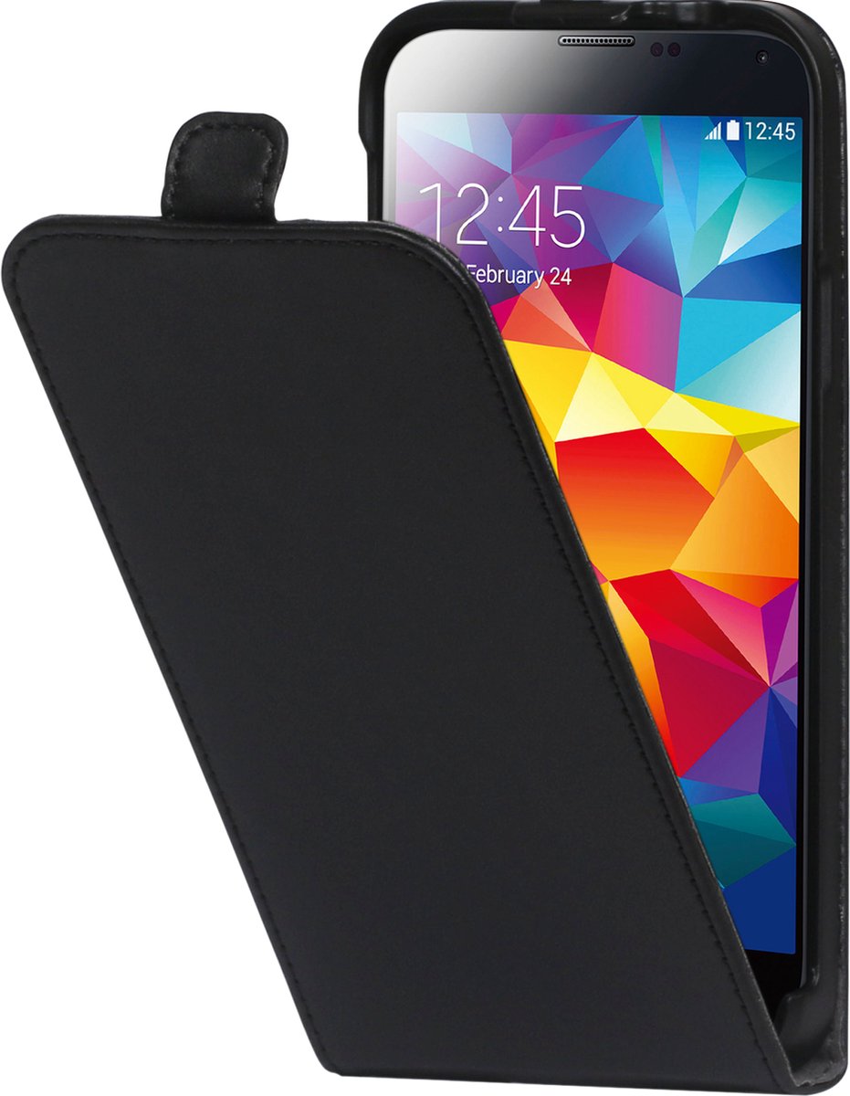 Qtrek Samsung Galaxy S5 / S5 Neo Flip Case Black