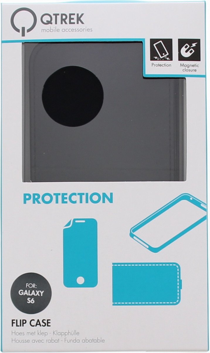 Qtrek Samsung Galaxy S6 Flip Case Black