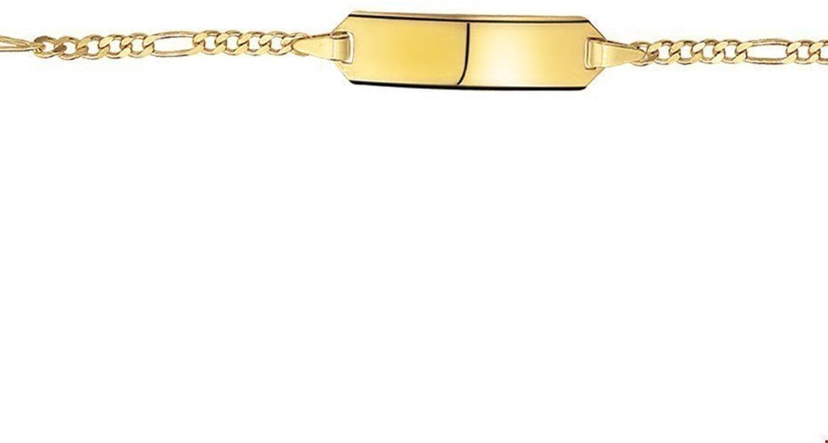The Kids Jewelry Collection 9 Krt. Graveerarmband Goumet 5,0 mm 9 - 11 cm - 9 Karaats Geel
