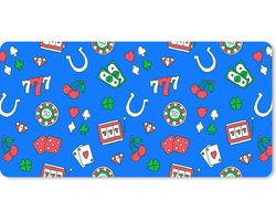 Muismat XXL 120x60 cm - Bureau onderlegger - Bureau mat Patronen - Casino - Gokkast - Poker - Bureaumat - Gaming mousepad xl - Bureaulegger groot - Computer deskmat