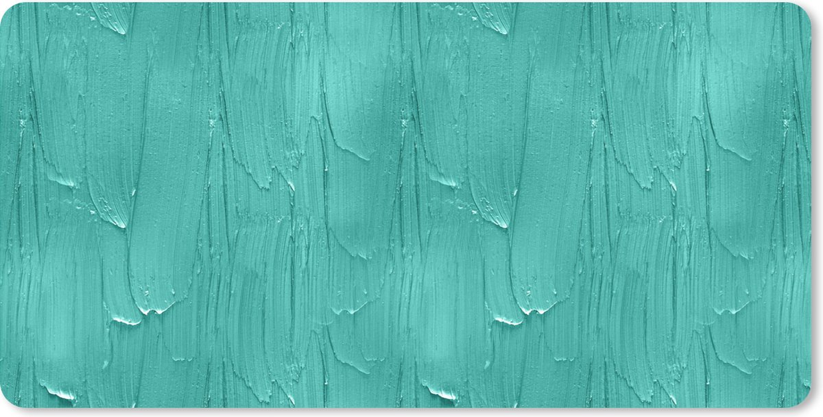 Muismat XXL 80x40 cm - Bureau onderlegger - Bureau mat Verf - Patronen - Turquoise - Bureaumat - Gaming mousepad xl - Bureaulegger groot - Computer deskmat