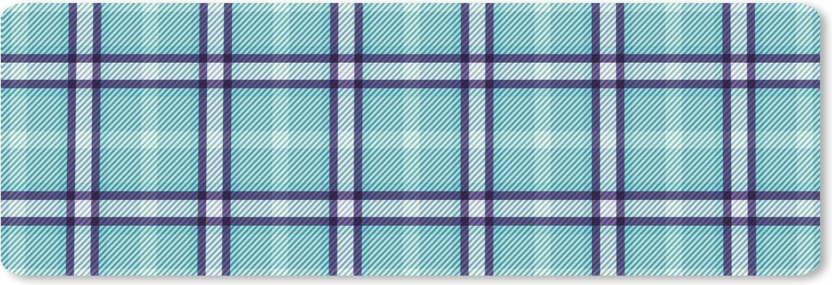 Muismat XXL 90x30 cm - Bureau onderlegger - Bureau mat Plaid - Blauw - Patronen - Schotse ruit - Bureaumat - Gaming mousepad xl - Bureaulegger groot - Computer deskmat