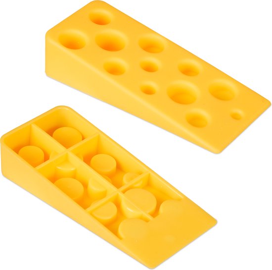Cale de porte Relaxdays fromage - lot de 2 - butée de porte - cale -  caoutchouc -... | bol.com