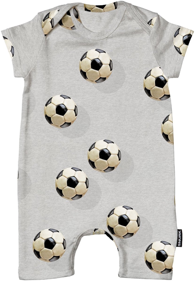 SNURK Fussball Grey Playsuit Babies 74