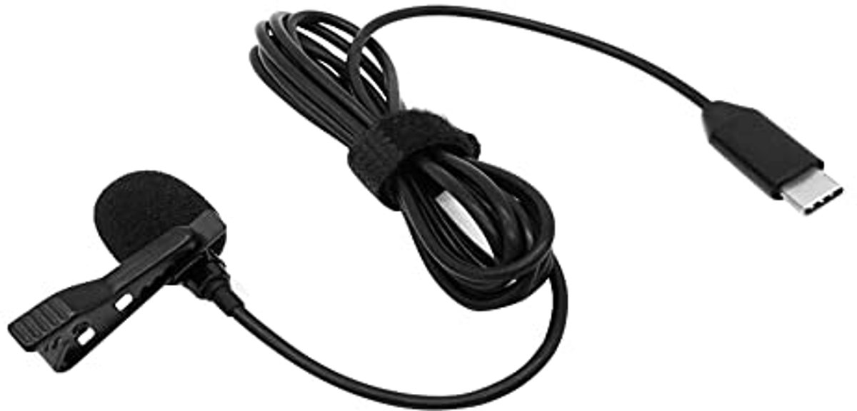 Microfoon Compatibel met USB Type C Unidirectionele Lavalier Clip Revers MIC