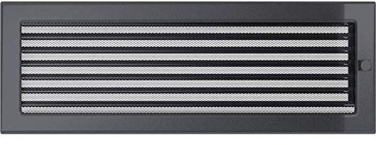 Ventilatierooster Haardrooster 17cm x 49cm Grafiet met Lamellen