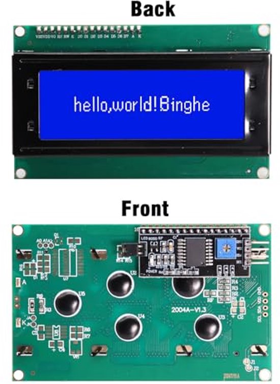LCD Display Module 2004 16x2 Tekens Display I2C Compatibel met Arduino ...