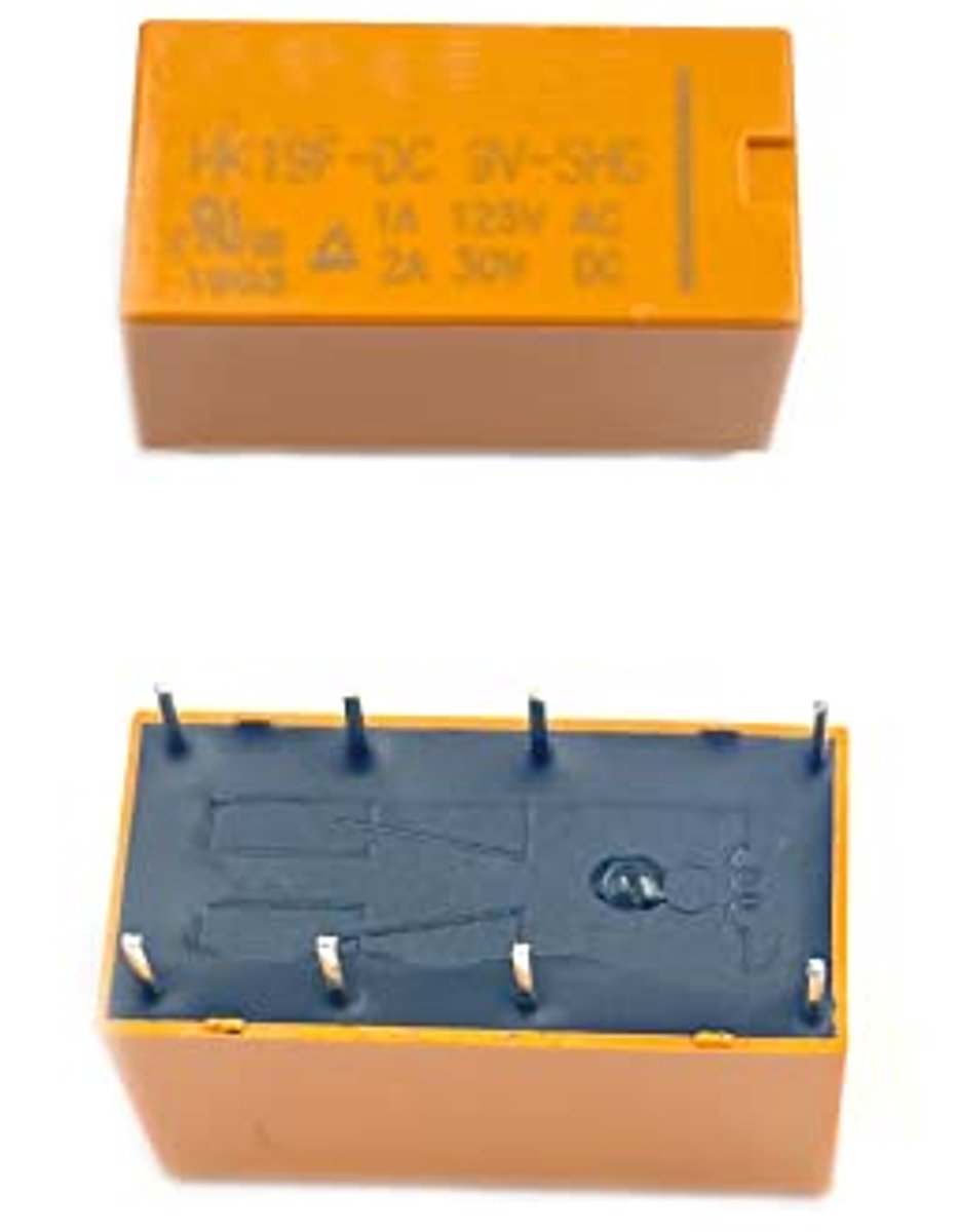 10 Stuks 8-Pins DPDT DC Micro Relais voor PCB