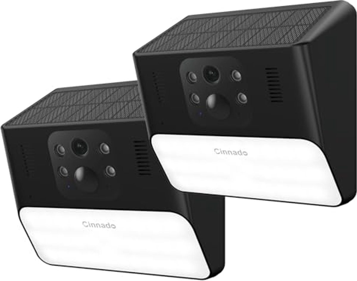 Buitenbewakingscamera met batterij en zonnepaneel - 2K draadloze WLAN-camera met PIR bewegingsmelder en nachtzicht