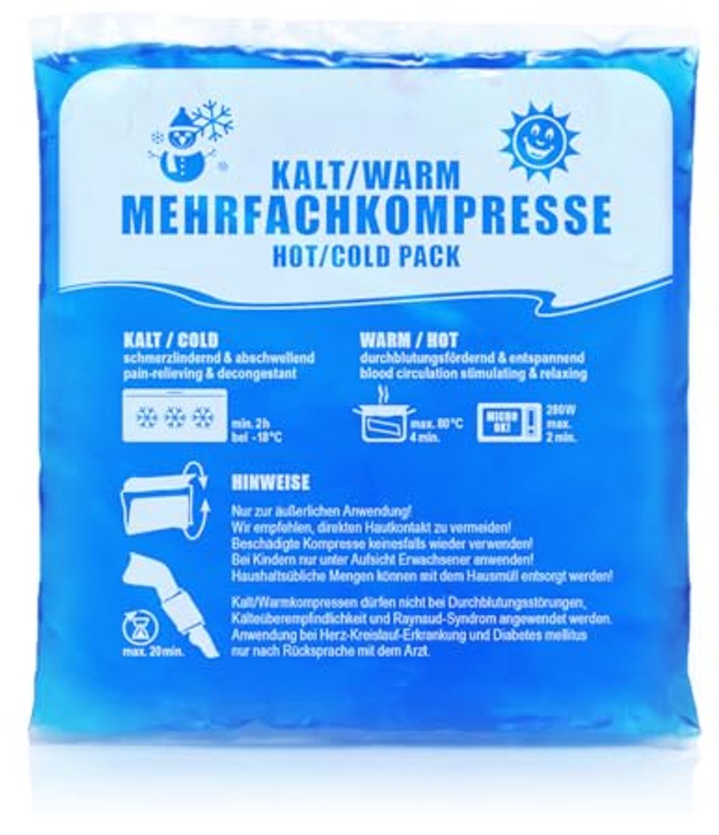 Herbruikbare warme en koude kompressen 14 x 13 cm - Ideaal als koel- en warmtekussen voor pijnverlichting en eerste hulp — cadeau in Cadeau-ideeën - foto 7