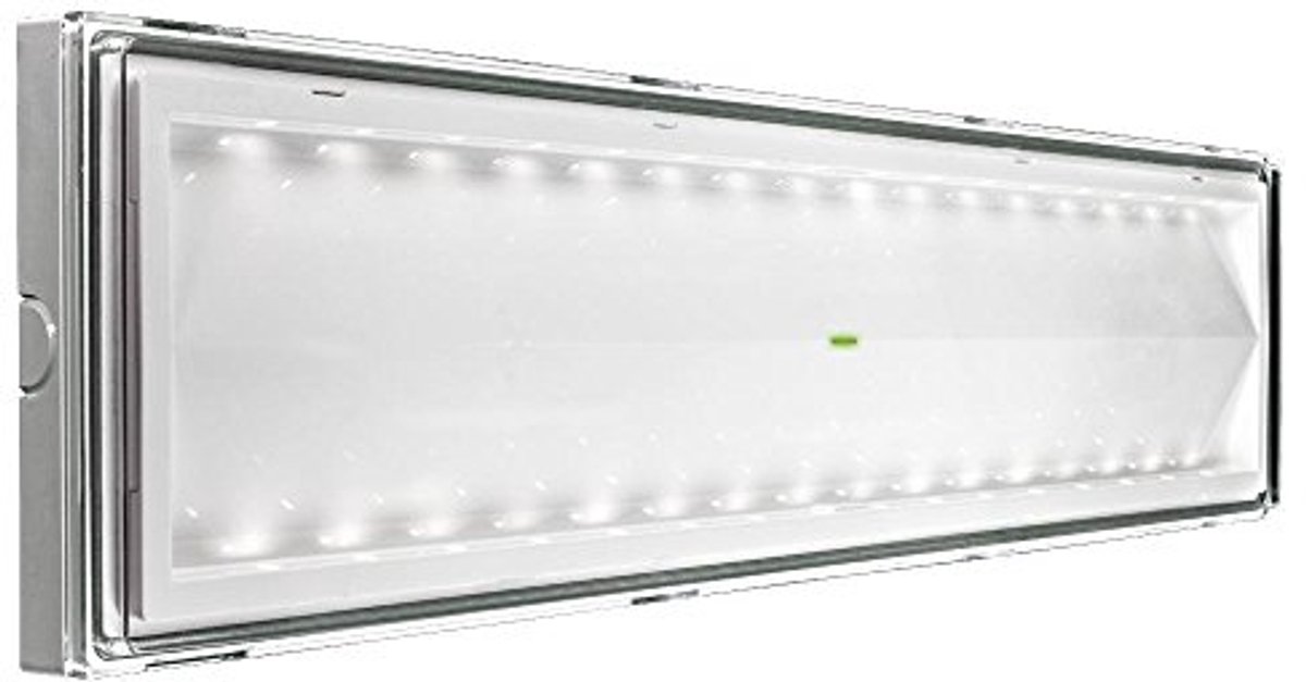 Nood-LED-plafondlamp 18 W Meerkleurig Glas Polycarbonaat Staal