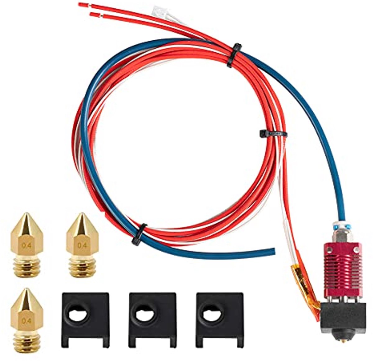 Upgrade Hot End voor 3D-printers met PTFE slang en siliconen beschermhoes