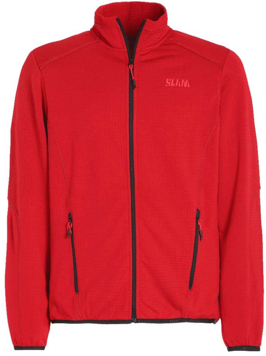 Slam Active Mid Wgt Grid Fleece Met Volledige Rits Man Chilli