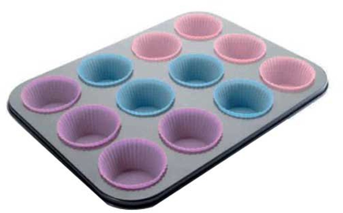 Ibili Muffin + 12 Capsulevormen Transparant