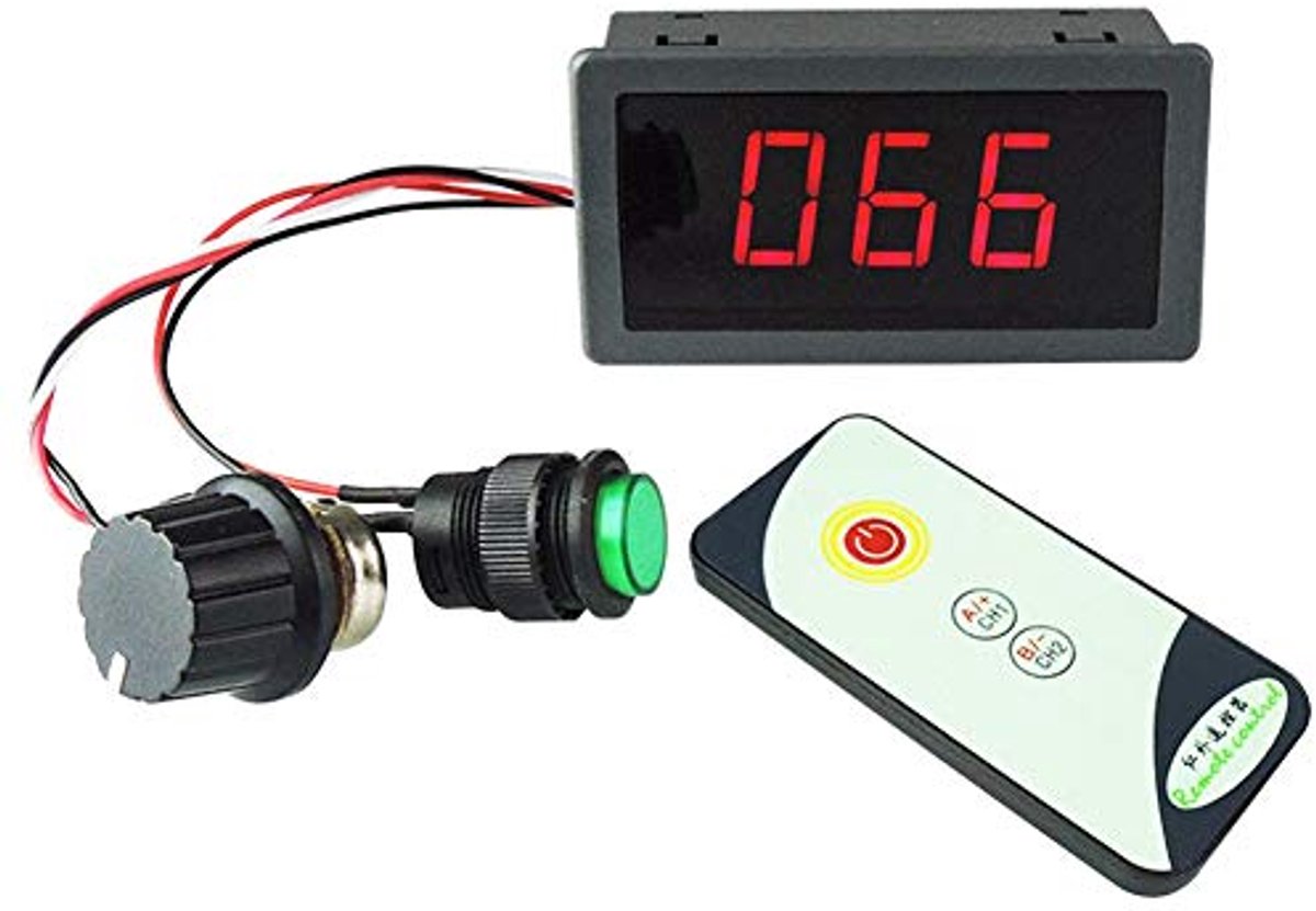 PWM Motor Speed Controller met LED Display en Afstandsbediening