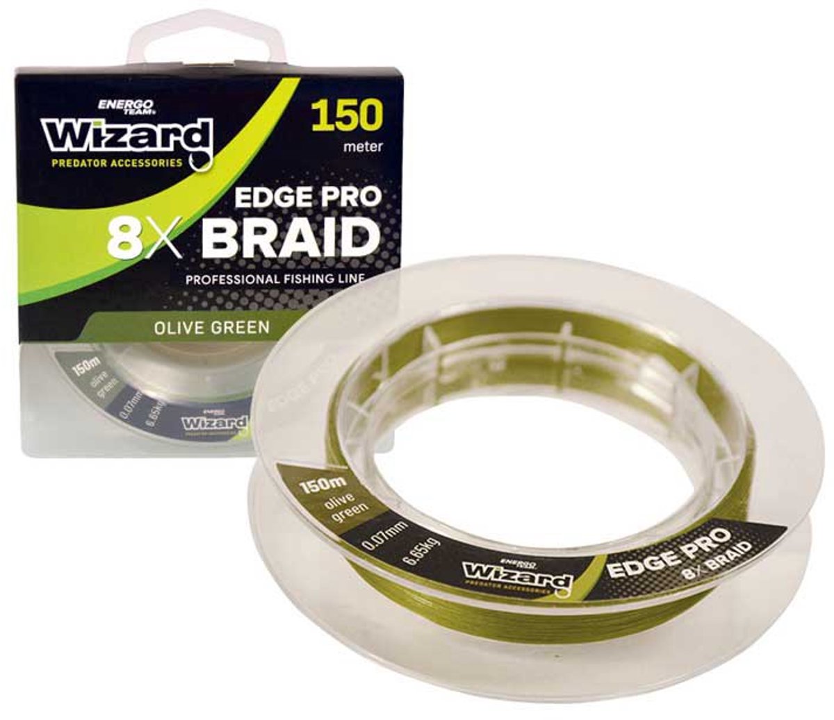 Wizard Edge Pro 8x Gevlochten Vislijn 150 M Transparant 0.180 mm