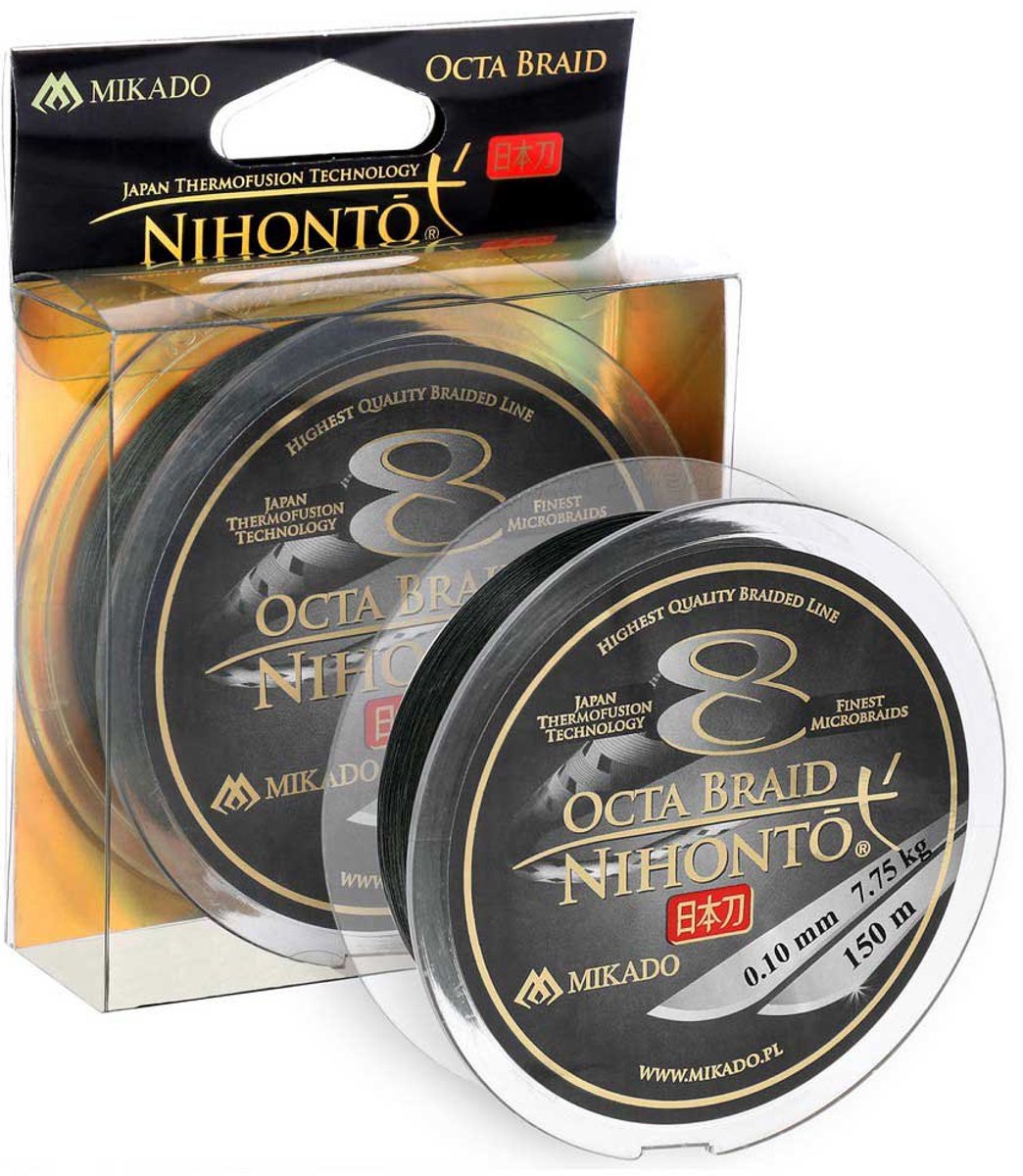 Mikado Nihonto Octa Gevlochten Vislijn 150 M Groen 0.120 mm