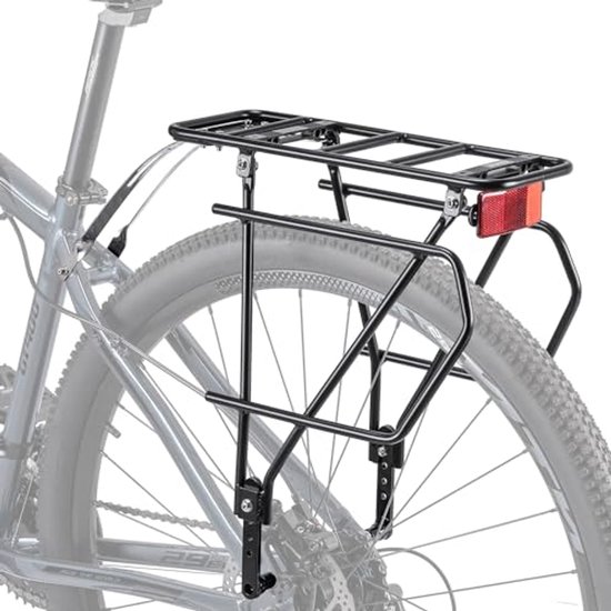 CXWX Fietstas achterbagagedrager met reflector, MTB-bagagedrager, maximale belasting, 27 kg, bagagedrager, voor 26-29 inch