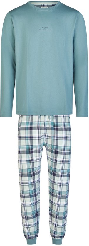 Set Phil Ru Phil & Co Heren Pyjama Set Lang Geruit Groen - Maat XL | bol