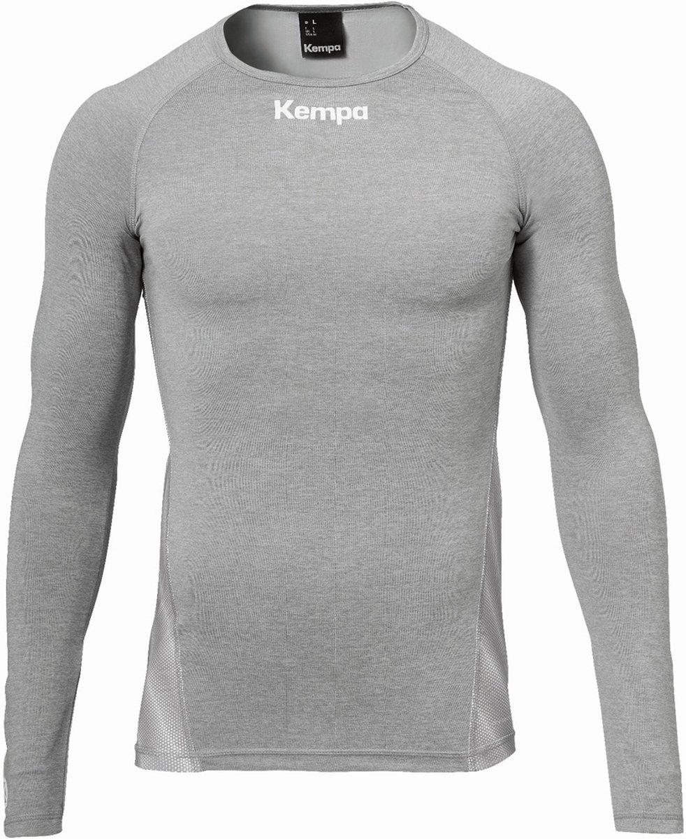 Kempa Attitude Thermo Shirt Lange Mouw Kind Donker Grijs Melage Maat 128