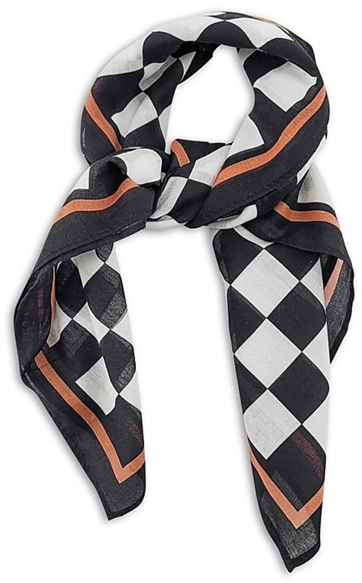 We Love Ties - Sjaals - Sjaal Race Day - zwart / wit / oranje