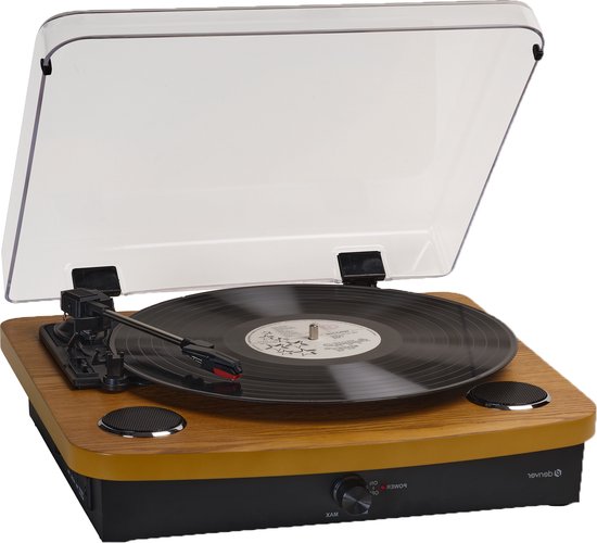 Denver Turntable Bluetooth - Enceintes Enceintes - USB - Rétro - Bois - VPL230LW