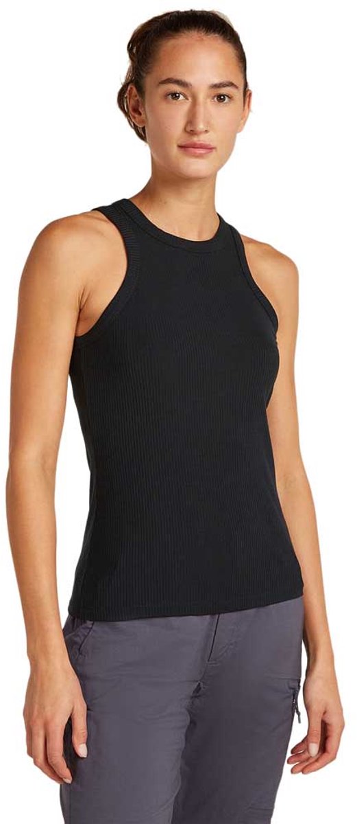 Icebreaker Merino Rib Lotus Mouwloos Basislaag Zwart XS Vrouw