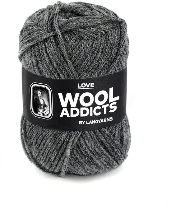Lang Yarns Wooladdicts Love grijs gemeleerd 5