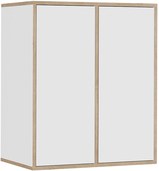Étagère murale Vicco Tetrix – 63 x 75 cm avec 2 portes, Wit
