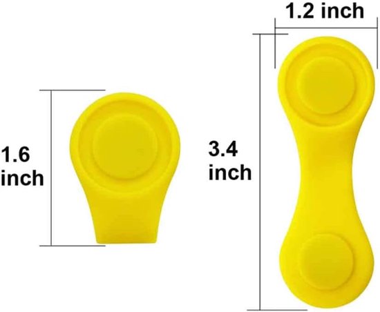 Geel + Rood + Zwart + Wit Golf Marker Hoedclip Magnetisch Waarde 3-Pack Set Siliconen Duurzaam Verwijderbaar Eenvoudig te bevestigen aan hoedband van Merkloos — afbeelding 4