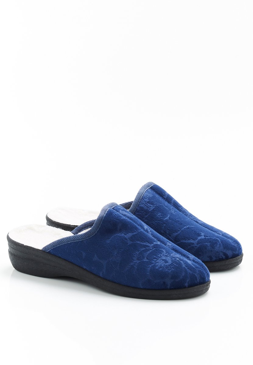 Damart - Thermolactyl muiltjes met getextureerd effect - Dames - Blauw - 41