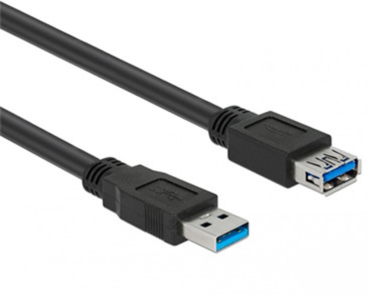 Hamlet XCU3A-MF10 USB-kabel USB 3.2 Gen 1 (3.1 Gen 1) 1 m USB A Zwart