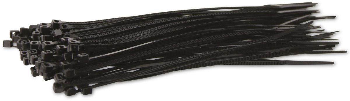 KSS Kabelbinderassortiment Polyamide 6.6, zwart, 142x2,5, UV-bestendig, 100 stuks