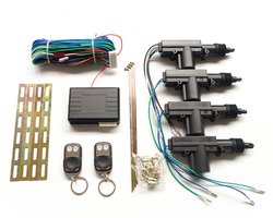 Universele auto centrale deurvergrendelingsset met 2 afstandsbedieningen met motoren