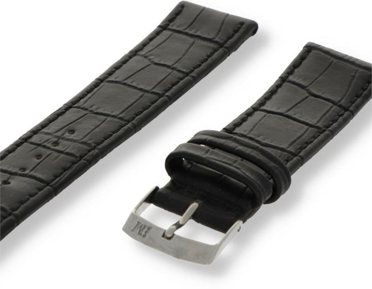 Morellato PMX019JUKE PC horlogebandje - Leer - Zwart - 14 mm