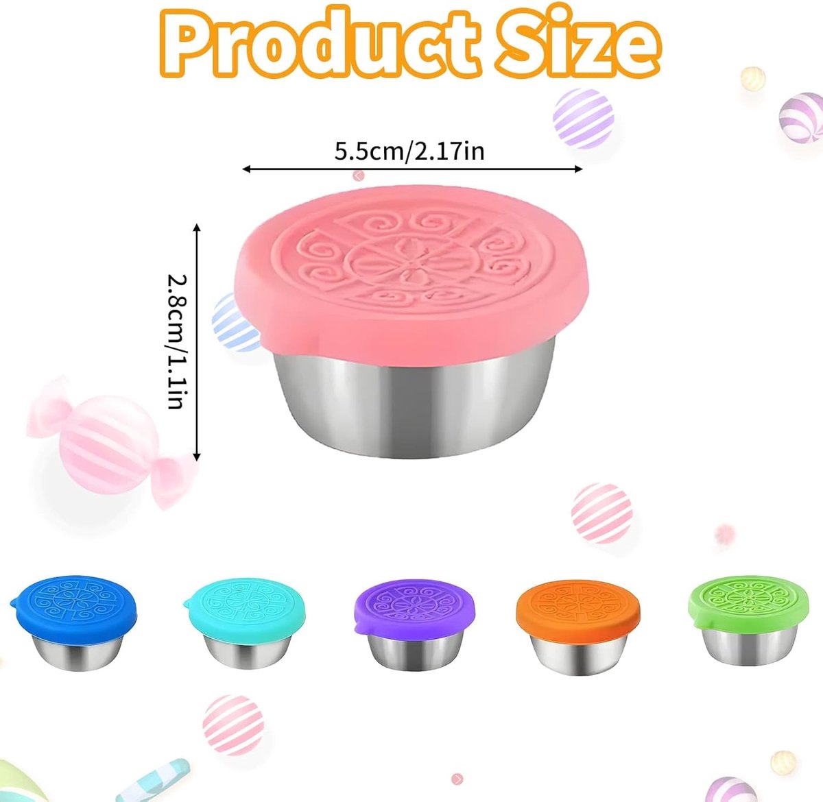 Set van 4 mini-waterflessen 124 ml - geïsoleerde roestvrijstalen