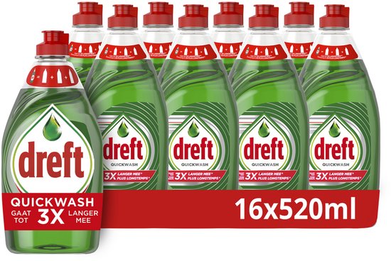 Foto: Dreft platinum quickwash original vloeibaar handafwasmiddel 16 x 520ml