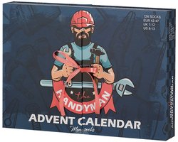 Sokken Heren - Adventskalender - 12 Paar - Handyman Klusser Giftbox - Maat 42-47 - Adventkalender Heren