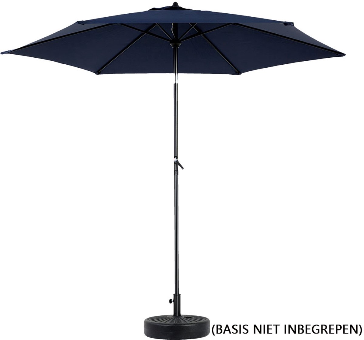 1x Hangende Parasol - Dubbelzijdig 264,00cm UV-bestendig - opvouwbare parasol met aluminium frame - 4-6 Personen - voor Tuin & Terras - Marineblauw(Geen basis)